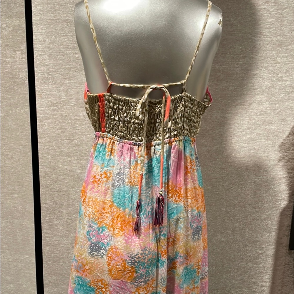 Multicolor Patchwork Maxi Dress - image 4